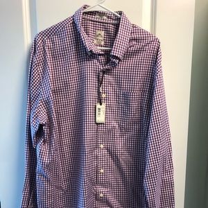 NWT Peter Millar check oxford dress shirt XL